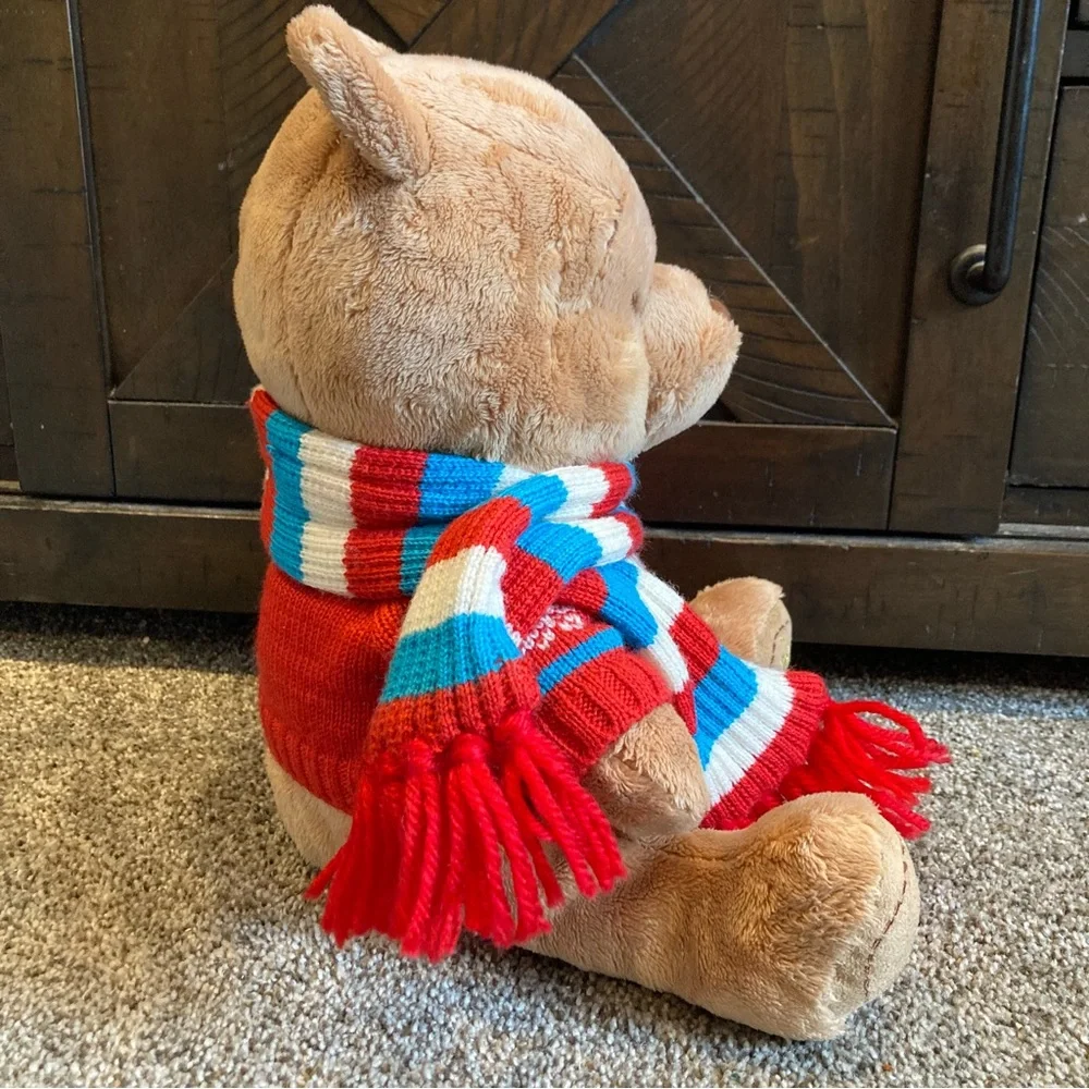 Disney Store Winnie the Pooh Plush Bear Holiday Sweater Scarf 2008